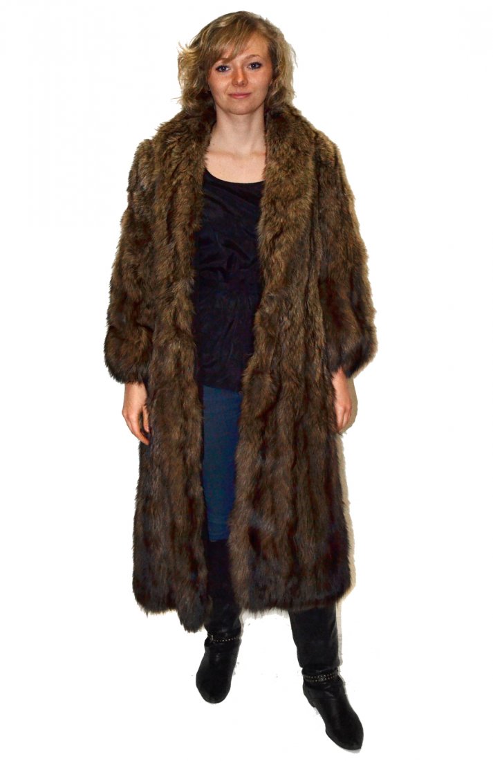 Revillon Mink Coat: Retailed by Saks Fifth Ave. Good condition. [47" long]