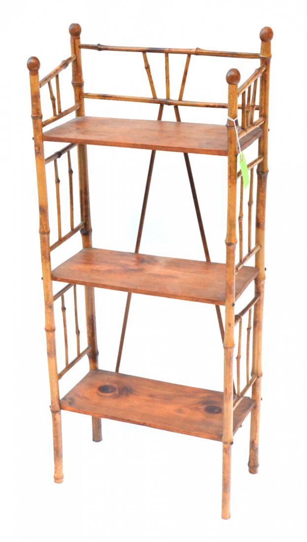 Antique Bamboo Etagere