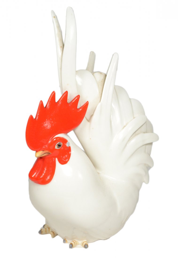 Noritake Porcelain Model of a Rooster: 10" High. In good condition.