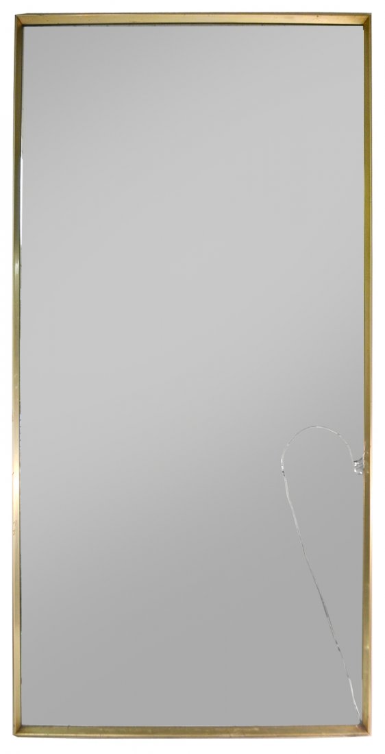 John Stuart Mirror: Modern John Stuart mirror. Glass cracked.