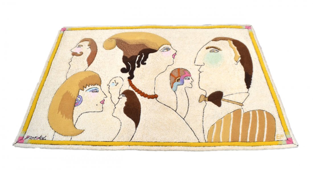 Edward Fields Textile: Multiple face decoration titled "Design Piece", 4 x 6, color (14) #13382.