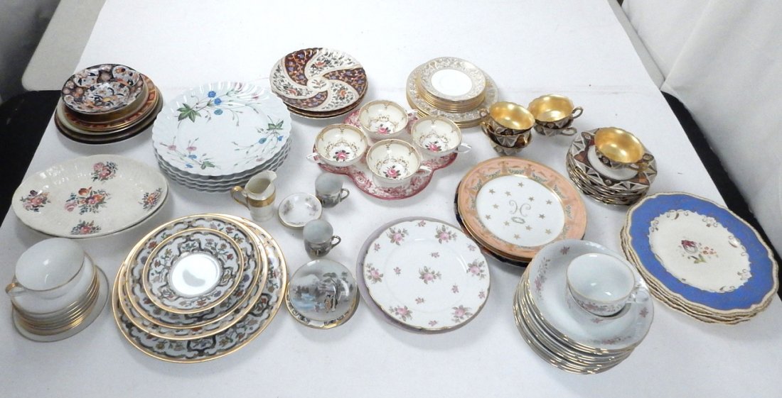 Assortment of Partial China Sets: Assortment of a variety of China sets and other ceramic tableware. Included in this lot is Christian Dior, Wedgwood, Harilland Limoges, Rosenthal, and Royal Worchester, among others. Approximately 78 