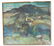 Vintage Oil on Canvas, Cubist Landscape