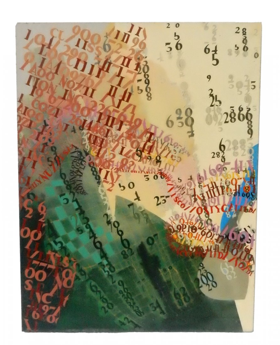 Modern Oil and Canvas, Abstract: Unsigned. [Art: 40" x 52"; unframed]. Wear at edges, minor canvas buckling. From Martin Parker / Spencertown Art and Antique Company.