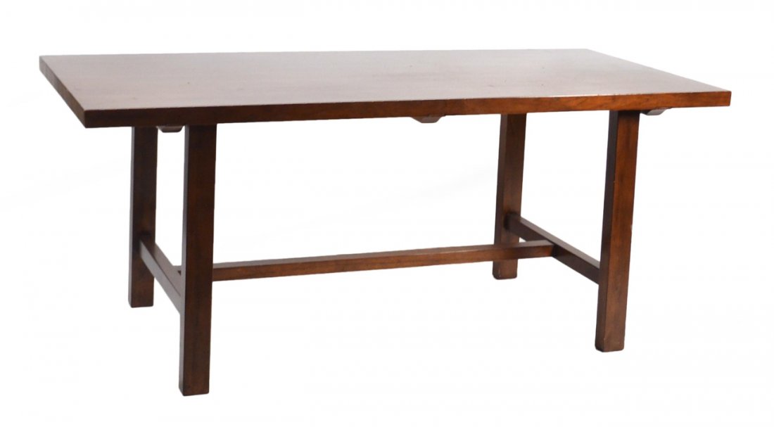 Mahogany Conference Table: Mahogany conference table with lead liner. [70" L x 32" D x 30 1/4" H]. Overall good condition.