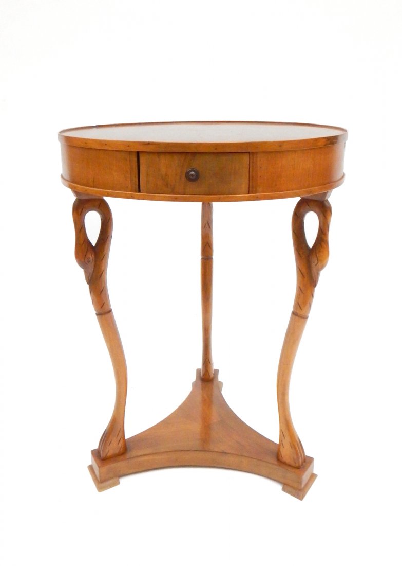Swan Leg Fruitwood Side Table (1 of 10)