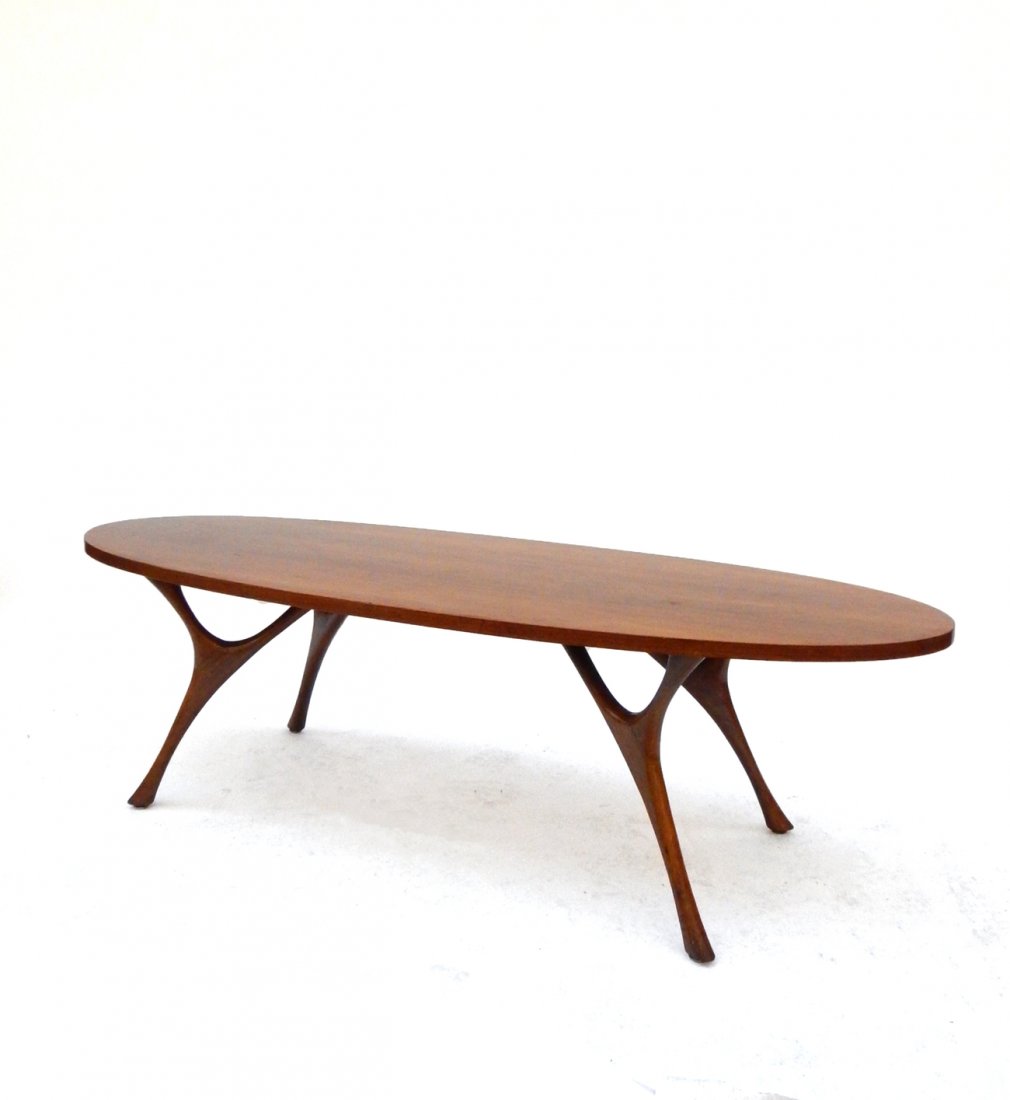 Danish-Style Oval Cocktail Table (1 of 8)