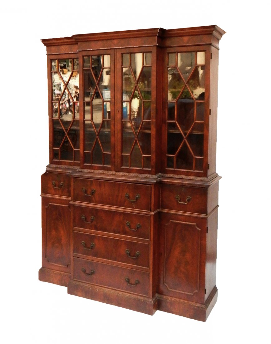 Chippendale Style Breakfront Secretary (1 of 10)