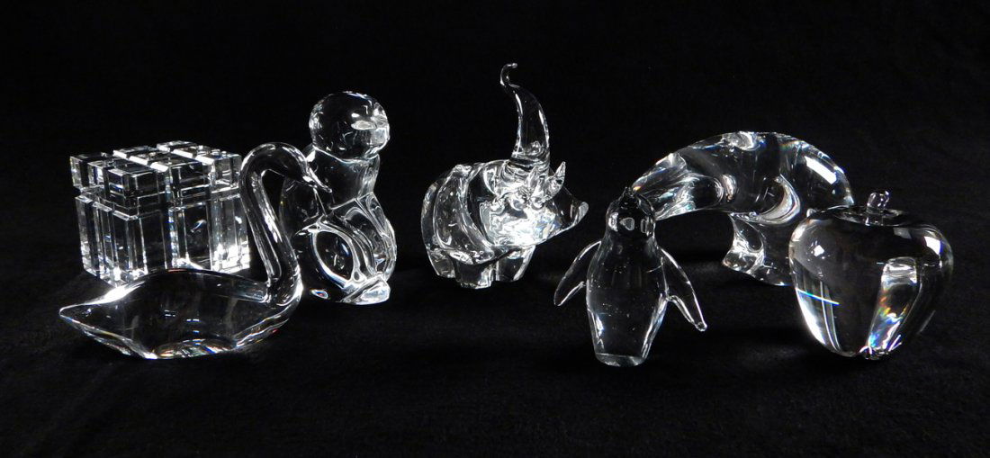 7 Figurines, Steuben Val St. Lambert (1 of 10)