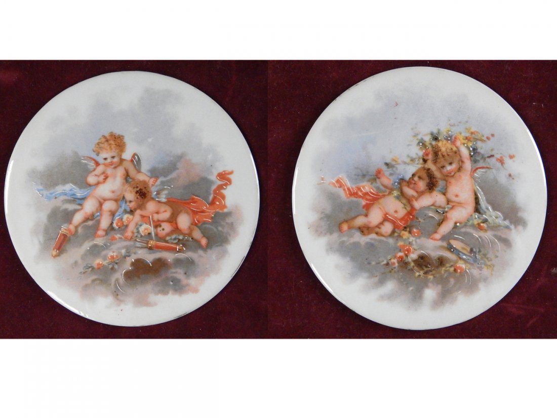 Set of 2 Framed Porcelain Plaques (1 of 5)