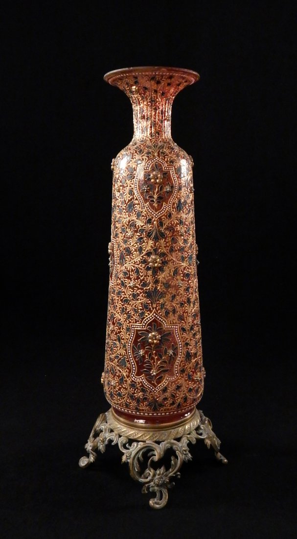 Cranberry Glass Vase (1 of 7)