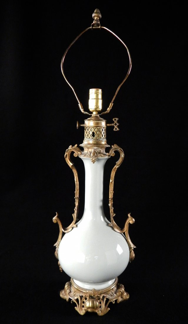 Asian Celadon and Bronze Lamp (1 of 8)