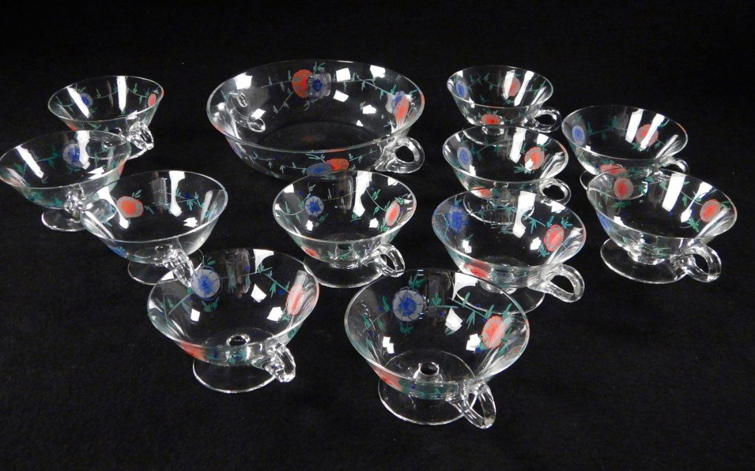 11 Hand Painted Coffee Cups and Bowl (1 of 5)