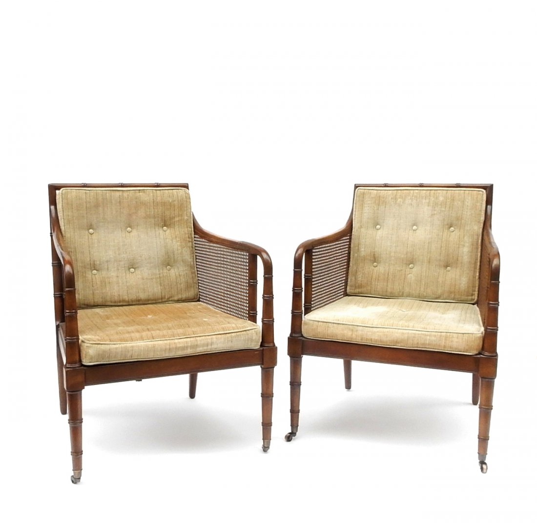 Pair of Regency Style Caned Bergeres (1 of 7)