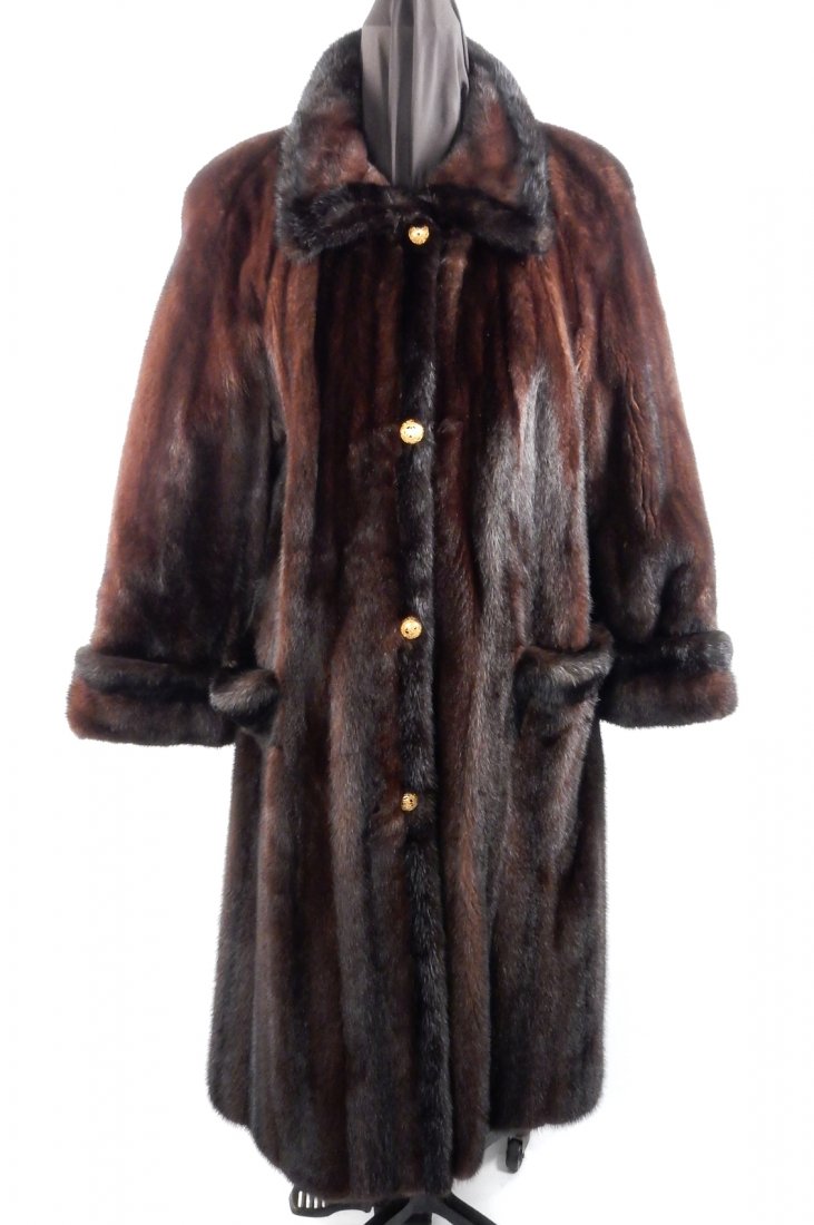 Birger Christensens Mink Coat: Featuring gilded buttons. No size. Very light wear.