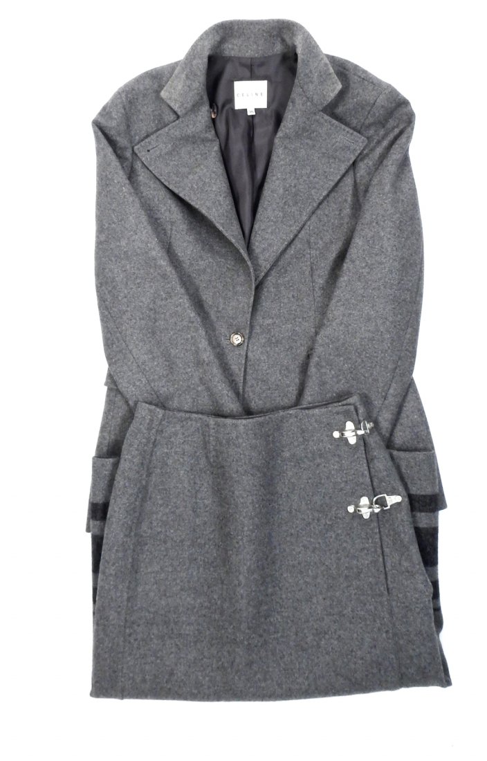 Celine Women's Suit: Wool (90%) and cashmere (10%) suit. Size 36. Very light wear.