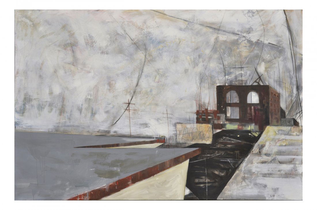 Oil on Canvas, Bridge Scene (1 of 7)