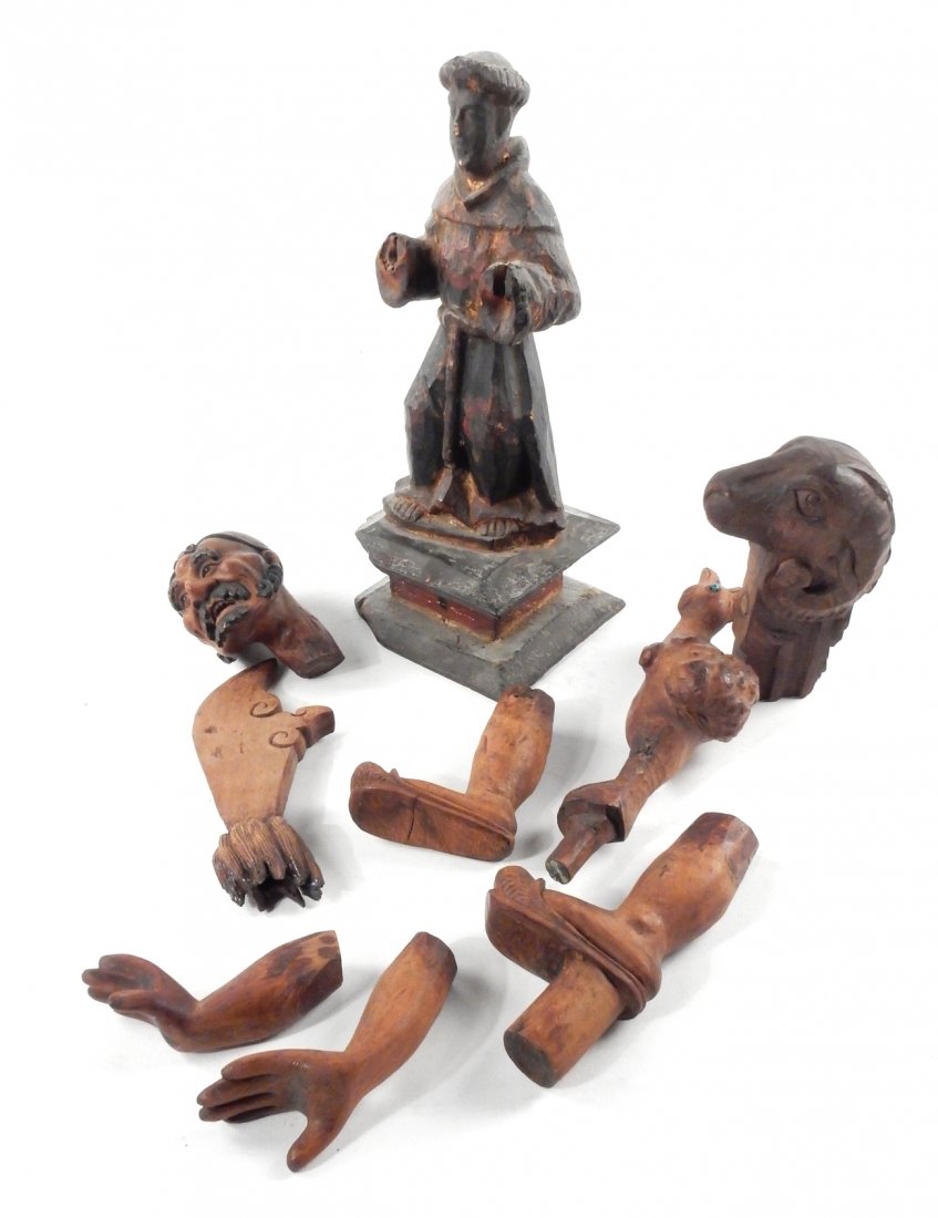 Nine Carved Wood Objects (1 of 6)