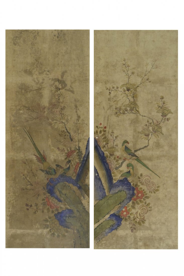 Pair of Antique Chinese Paintings (1 of 9)