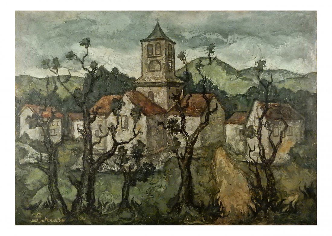 Jean Lareuse, Landscape - Oil on Canvas (1 of 3)