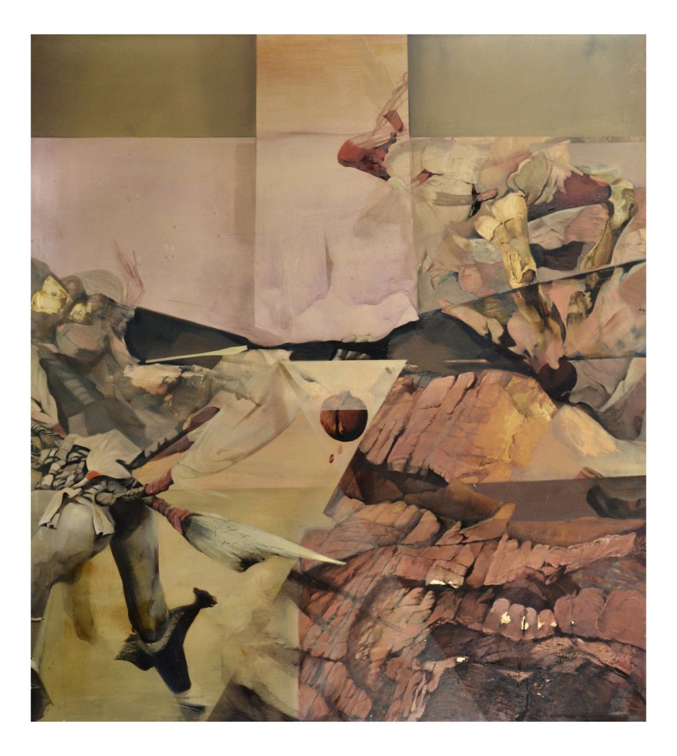 Oil on Masonite Abstract (1 of 3)