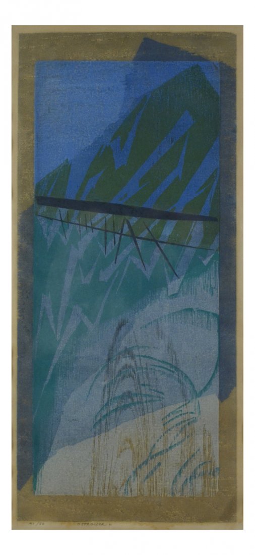 Fayga Ostrower, Abstract Woodblock Print (1 of 5)