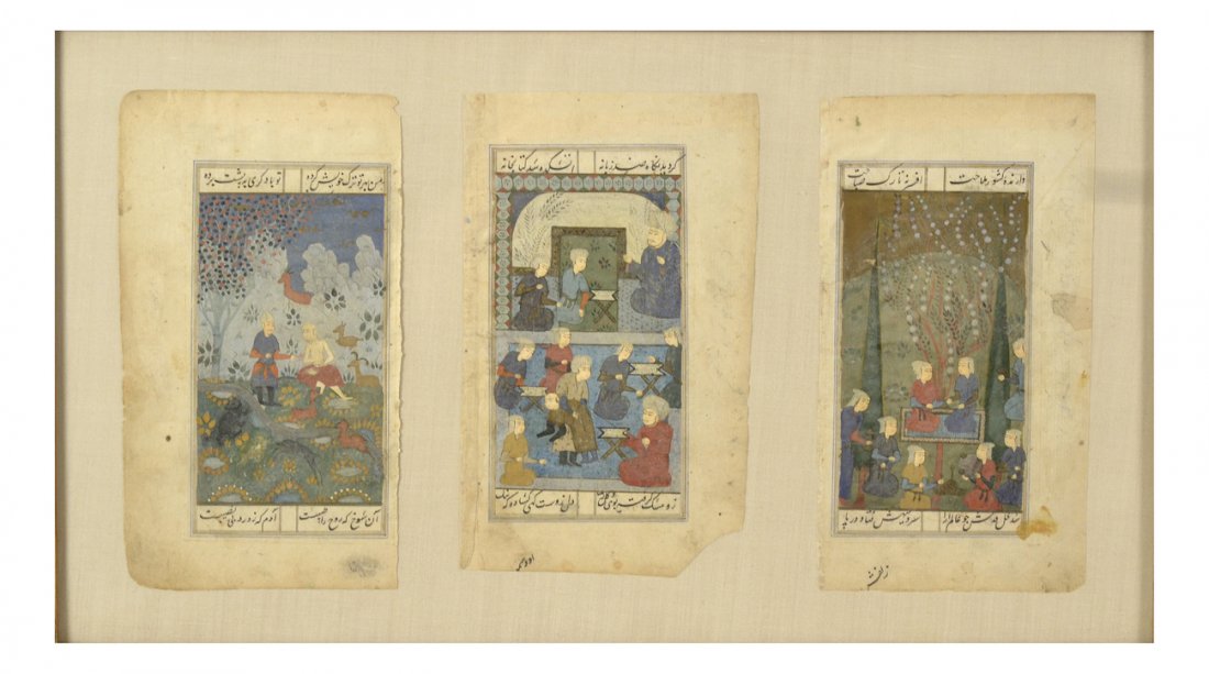 Triptych, Illuminated Indian Miniatures (1 of 3)