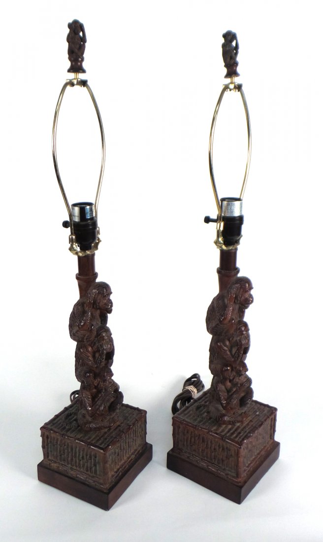 Pair of "Monkey" Table Lamps (1 of 6)