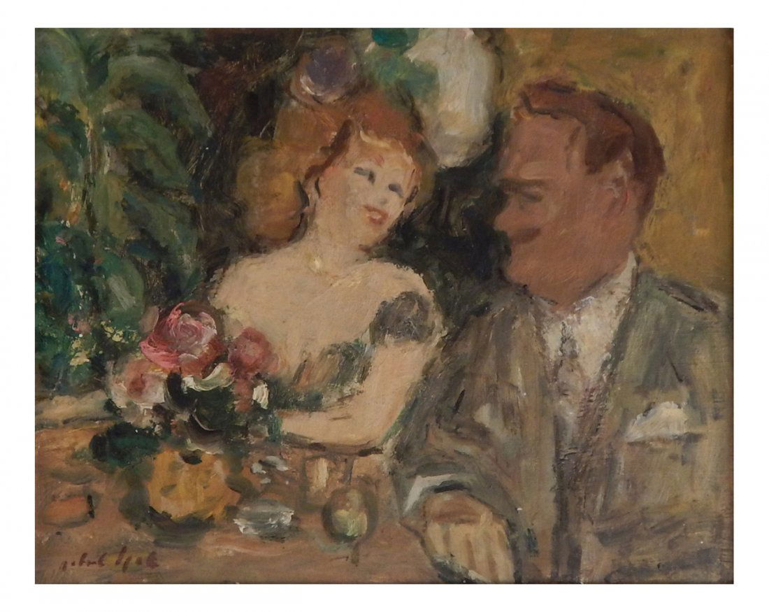 Gabriel Spat, Impressionist Couple, Oil on Board (1 of 6)