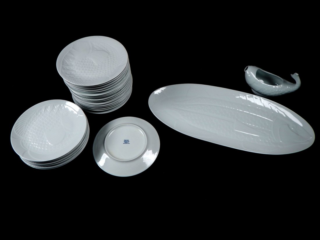 Dansk - Fish Plates, Platter, Gravy Boat (1 of 7)