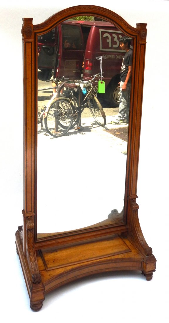 Antique Louis XVI-Style Cheval Mirror (1 of 8)