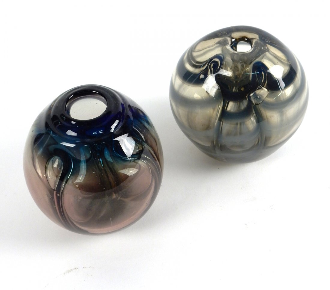 P. Manners, 2 Art Glass Bud Vases (1 of 7)