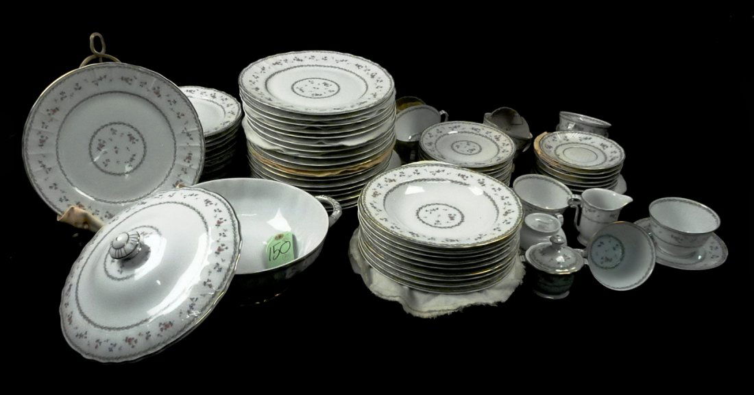 Set of 78 Limoges "Artois" Dishes (1 of 8)