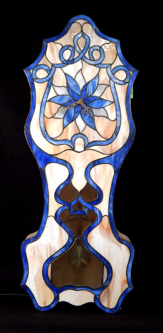 Large Leaded Glass Clock (1 of 5)
