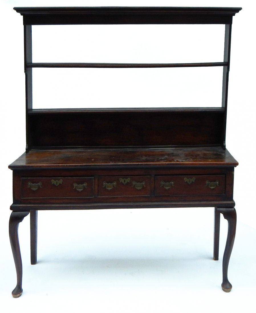 Antique Queen Anne (Provincial) Style Hutch (1 of 5)