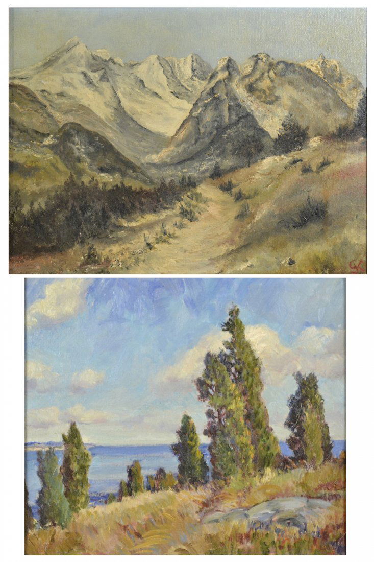 2 American Works, Oil on Canvas Board (1 of 7)