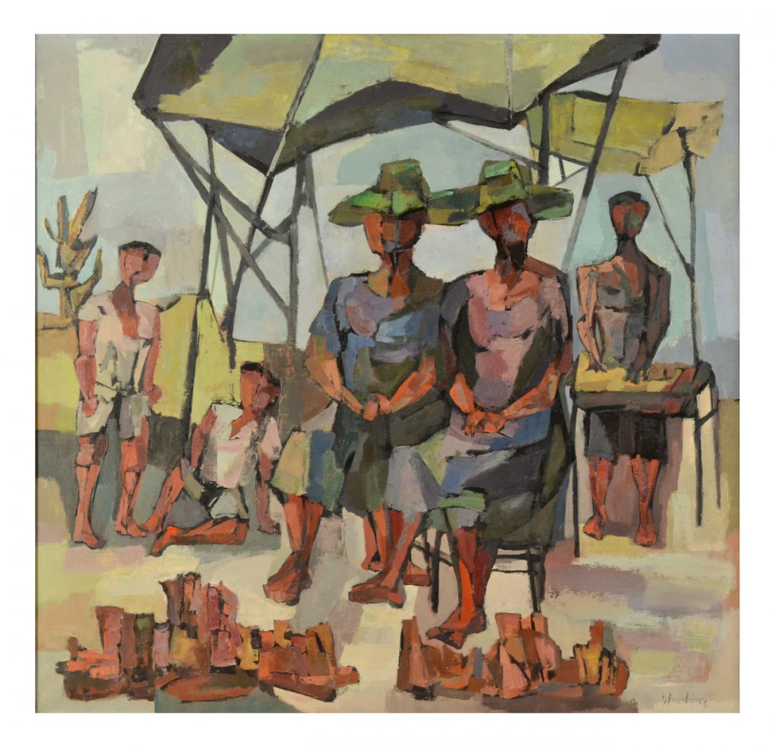 Erwin Wending - Figures at a Market (1 of 5)