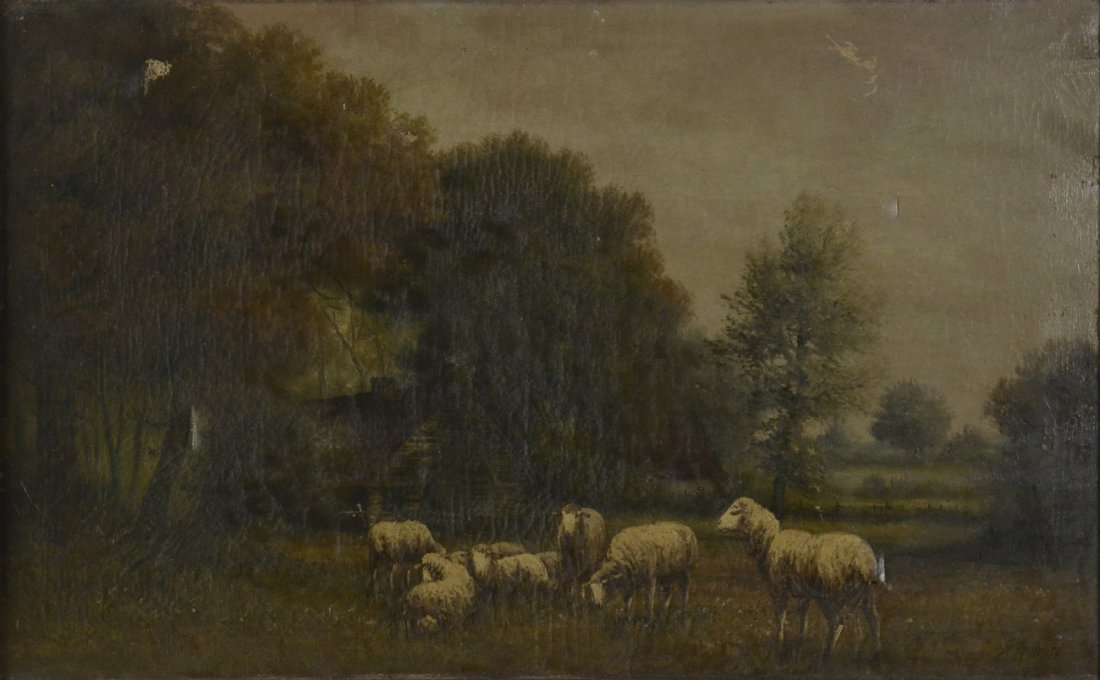 A. Millrose, 19th/20th C. Farm Scene (1 of 7)
