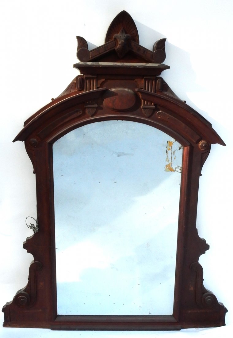 Victorian Mahogany Mirror for a Chest (1 of 5)