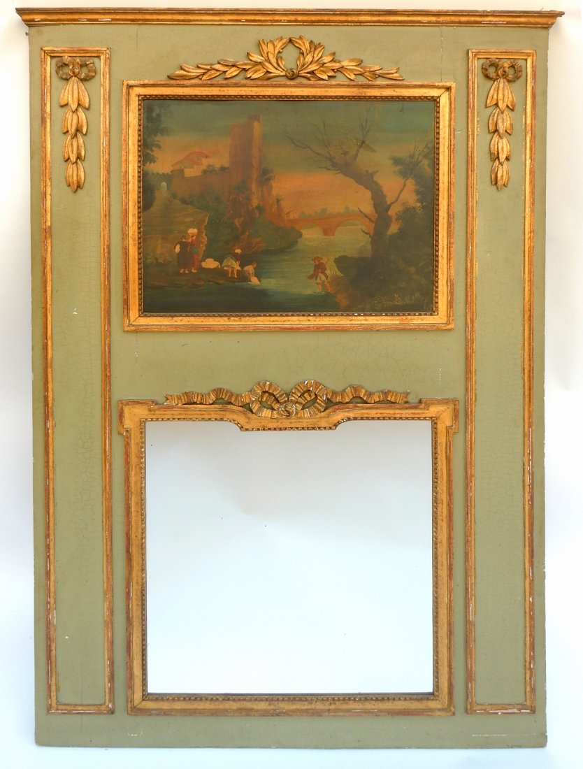 19th Century Trumeau Mirror (1 of 7)