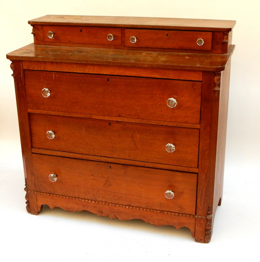 Antique Victorian Walnut Dresser (1 of 9)