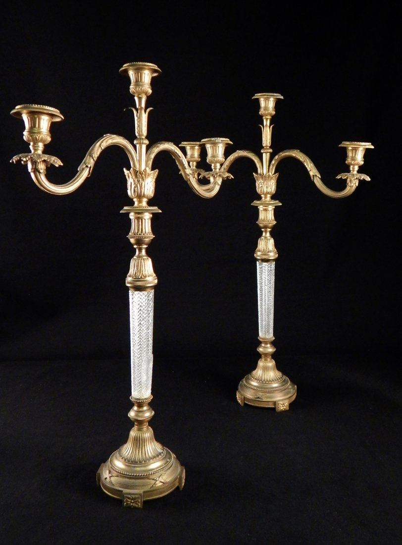 Pair of 3-Arm Doré Candelabra (1 of 10)