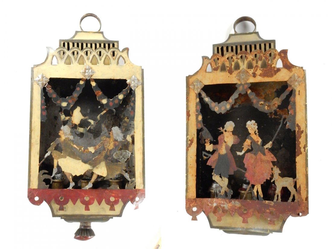 Pair of Cut Steel Figurative Sconces (1 of 6)