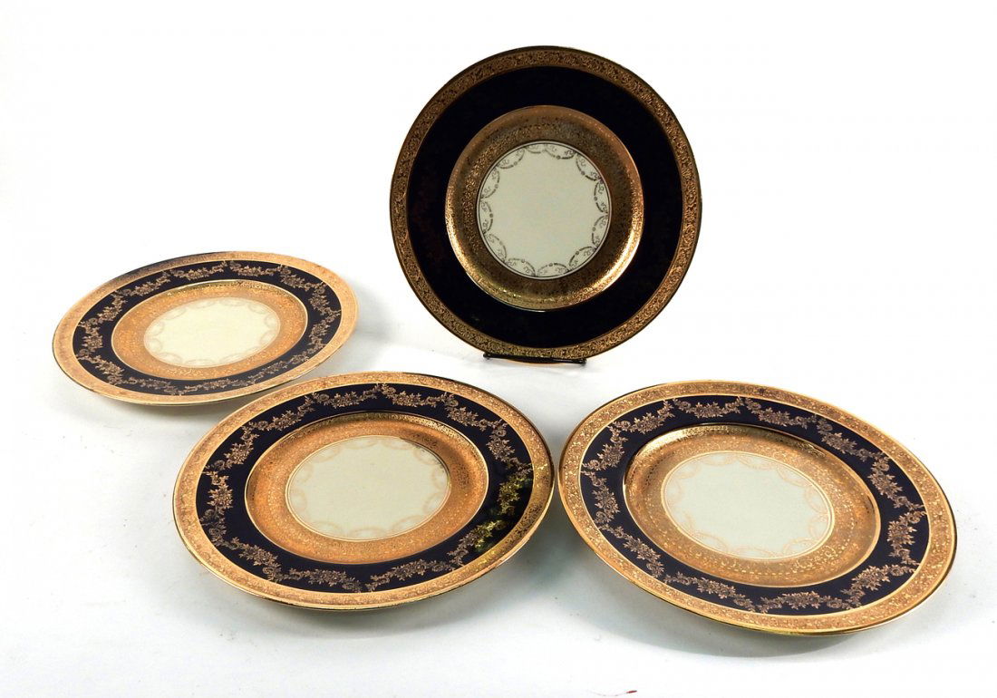 4 Royal Crown China Dinner Plates (1 of 4)