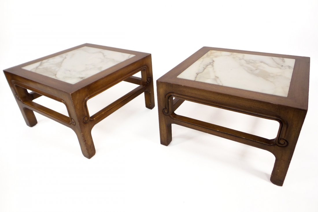 Pair of Marble Inset Low Tables (1 of 8)