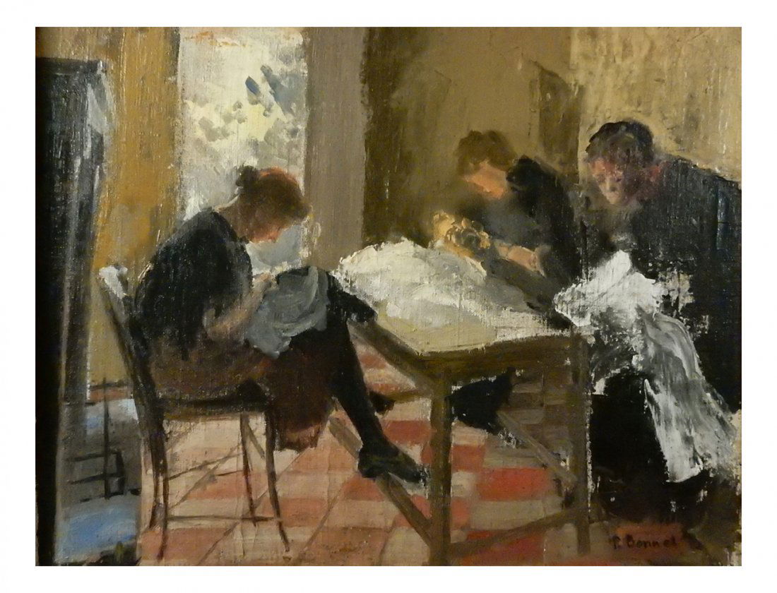 P. Bonnet, Oil on Canvas Board (1 of 4)
