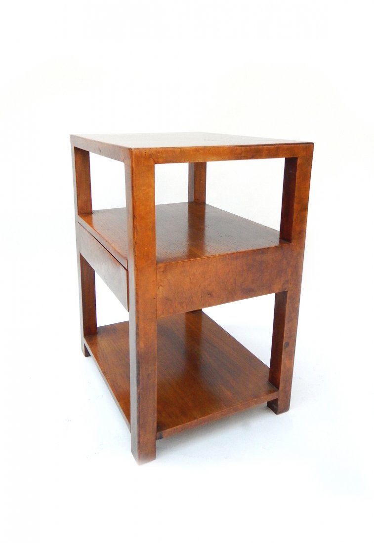 Art Deco-Style Walnut 1-Drawer Table (1 of 7)