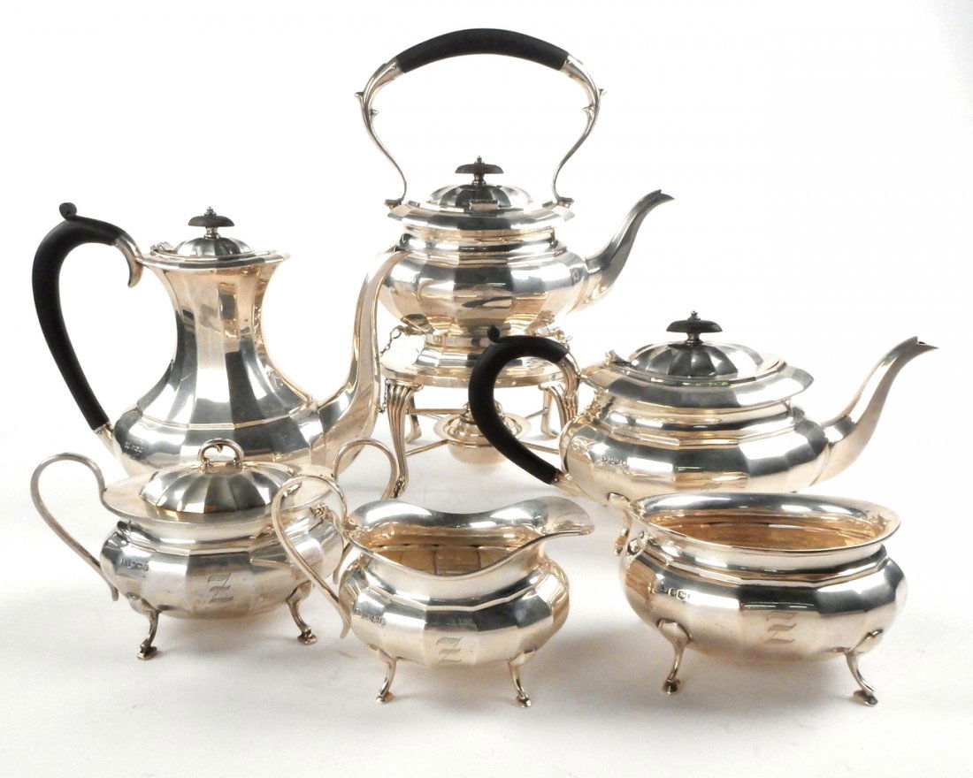 6-Piece Silver Coffee/Tea Set (1 of 9)