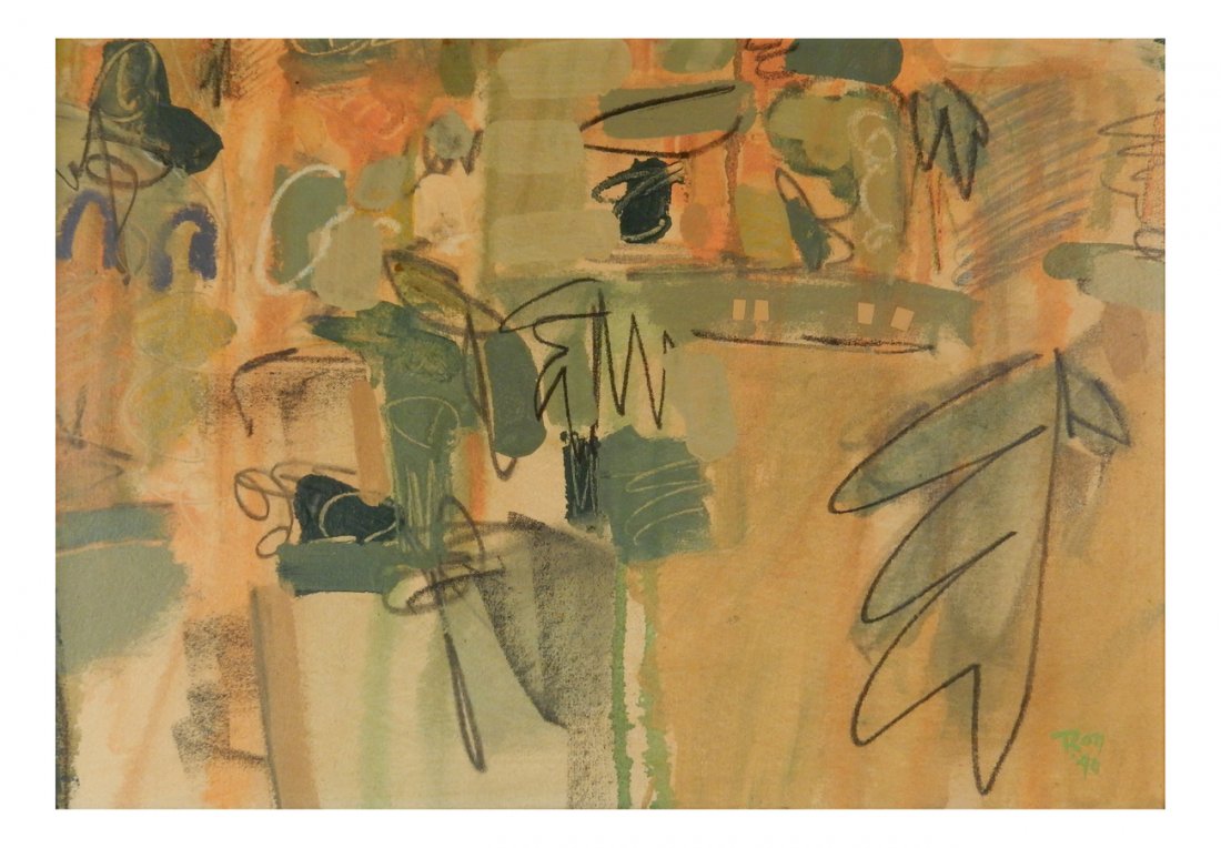 Modernist Abstract Oil on Canvas (1 of 6)