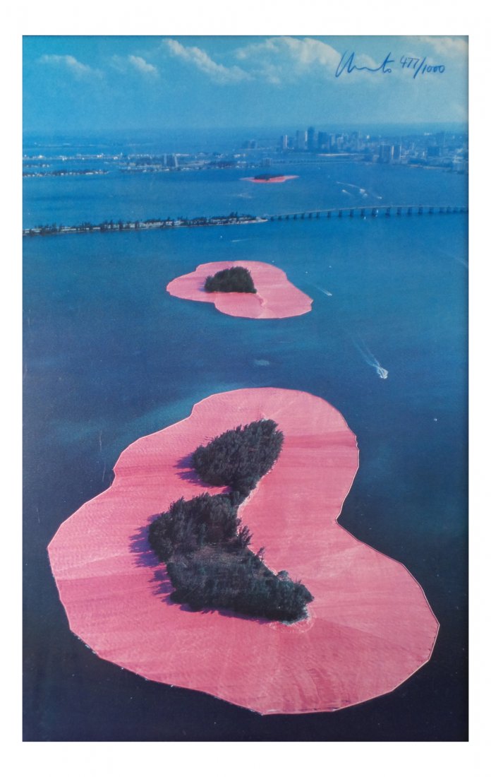 Christo, "Surrounded Islands"  Signed Offset Lithograph (1 of 6)